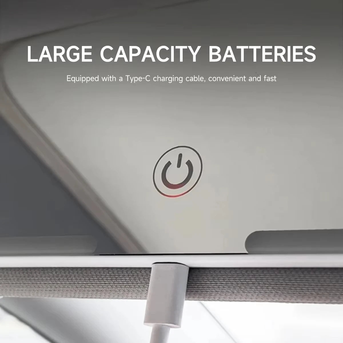 Car interior mirror, sun visor, LED high-definition makeup mirror, 3-mode touch screen adjustment,USBcharging,car makeup mirror