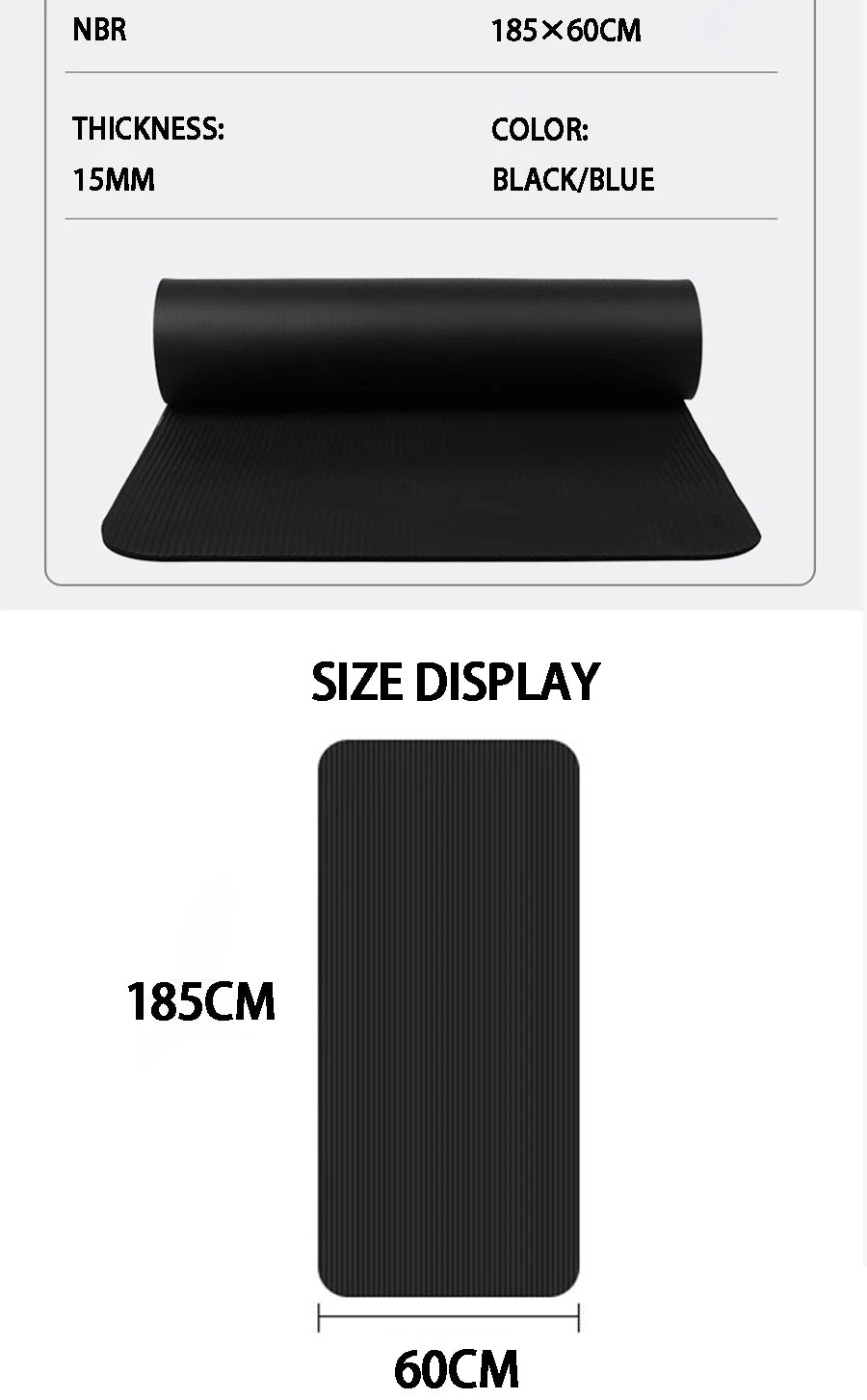 Yoga Mat Anti-skid Sports Fitness Mat Thick NBR Comfort Foam Yoga Matt For Exercise Yoga And Pilates Gymnastics Mat