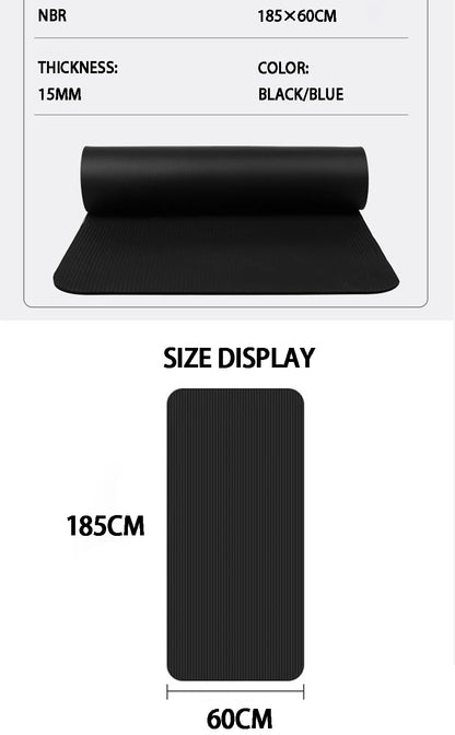 Yoga Mat Anti-skid Sports Fitness Mat Thick NBR Comfort Foam Yoga Matt For Exercise Yoga And Pilates Gymnastics Mat