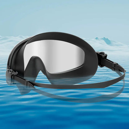 Large Frame Swimming Goggles Anti Fog Waterpoof Swimming Goggles for Men Women Swimming Pool Beach Silicone Swimming Goggles