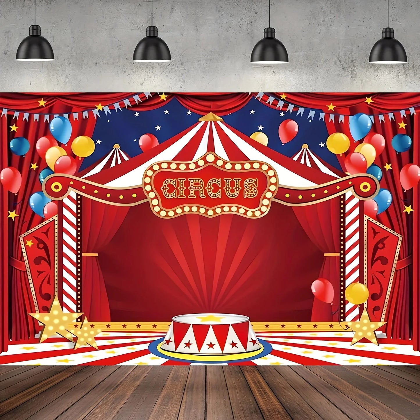 Circus Carnival party background Fabric Carnival theme party decoration background Circus birthday party background