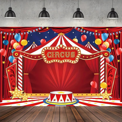 Circus Carnival party background Fabric Carnival theme party decoration background Circus birthday party background