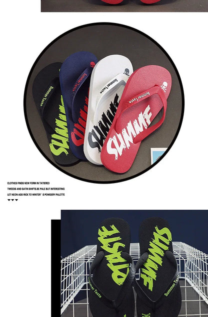 Flip-flops Men's Summer New Soft Sole Non-slip Flip-flops Youth Leisure Beach Sandals Sandalias De Fiesta Elegantes