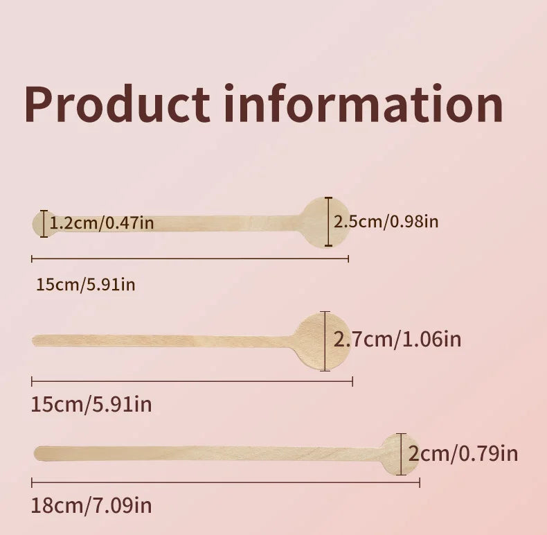 100pcs Round Disposable Wooden Coffee Stirrers Coffee Stirrer Sticks Stir Beverage Sticks Stir for Bar Cafe  or Home Use