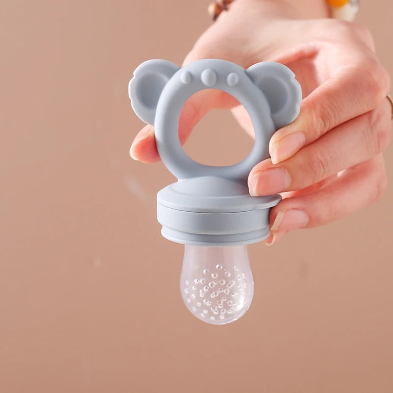 Baby Rabbit Fruit Feeder Set Food Supplement Nursing Feeder BPA Free Silicone Feeding Freezer Tray Tableware Fresh Food Feeder