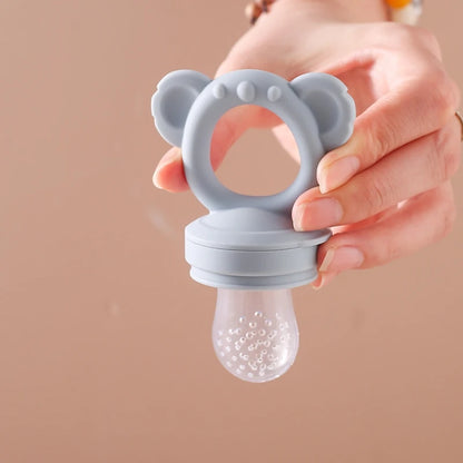 Baby Rabbit Fruit Feeder Set Food Supplement Nursing Feeder BPA Free Silicone Feeding Freezer Tray Tableware Fresh Food Feeder