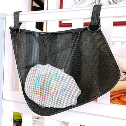 Baby Stroller Bag Side Hook Hanger Diaper Nappy Organizer Bag Mesh Side Hanging Bag Baby Stuff Storage Umbrella Stroller Accesso