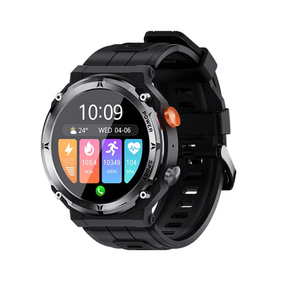 Outdoor Sports Smartwatch Men Fitness Tracker Wireless Call 410mAh Long Standby Time Waterproof Voice Assistant Swimming Watch