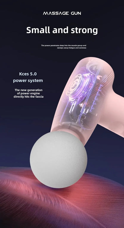 New Portable Mini Fascia Gun Multi-Stage Massage Gun Muscle Relaxation Massage Equipment Portable Vibration Massager