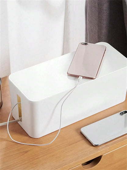 3 Pcs/Set Cable Management Boxes Organizer Strip Charger Wire Cable Storage Box Dust Large Storage Wires Keeper Holders