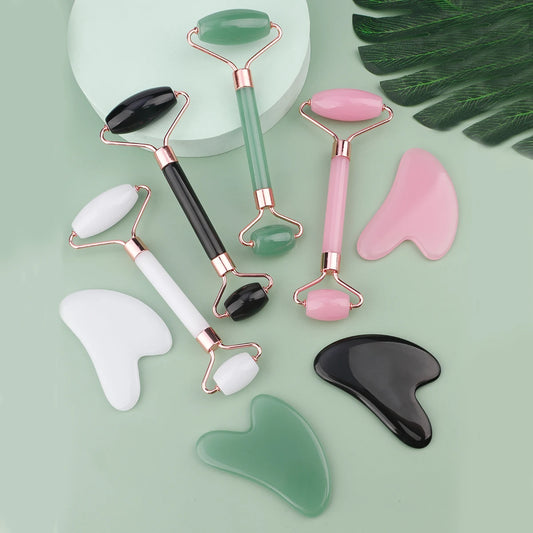 Roller & Gua Sha, Face Roller, Facial Roller Skin Care Tools Massager Resin Facial Massage For Face, Eyes, Neck, Body