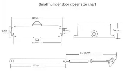 Door closer home push-pull unit door door close artifact fireproof anti-theft door hydraulic automatic buffer silent door closer