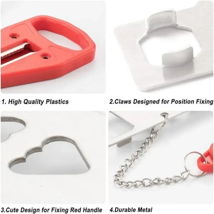 Portable Double Hole Door Lock Travel Safety Anti-Theft Security Lock for Home Hotel Apartment Dorm Room Personal Protection