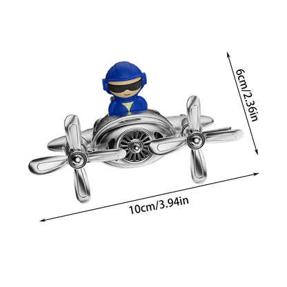 Car Air Freshener Odor Eliminator SUV Vent Clip Rotating Perfume Diffuser Pilot Shape Design Lasting Long Car Fragrance Diffuser