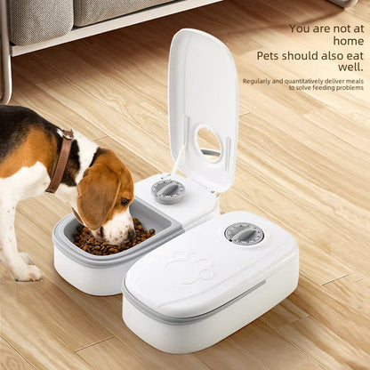 Pet Bowl Smart Timed Cat Feeder Quantitative Wet and Dry Food Single Meal Separation Home Use Automatic Feeding for Dogs & Cats