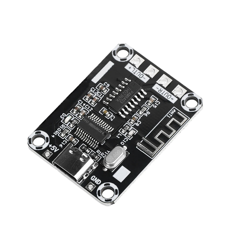 DC5V Mini XH-A155 PAM8403 Ultra clear D-class Bluetooth 5 Digital Amplifier Board 5W+5W Amplifier Board TYPE-C DC5V Power Supply