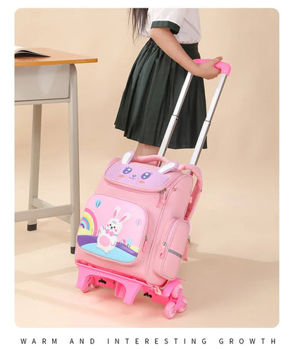 Kids Trolley Backpack For Girls Primary School Rolling Backpack for Boys School bag with Wheels School Wheeled Backpack Book Bag