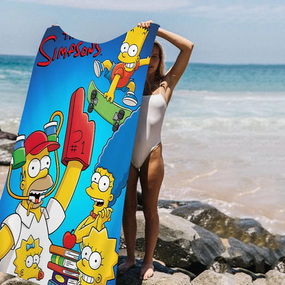 THE S-SIMPSONS Anime Cartoon Beach Towel Cute Kawaii Room Decor Bath Girls Children Hand Towels For Bathroom Shower