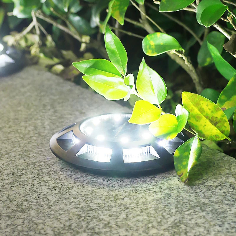 Solar Ground Light with Smart Light Sensor, LED Path Lights for Garden Yard Stairs