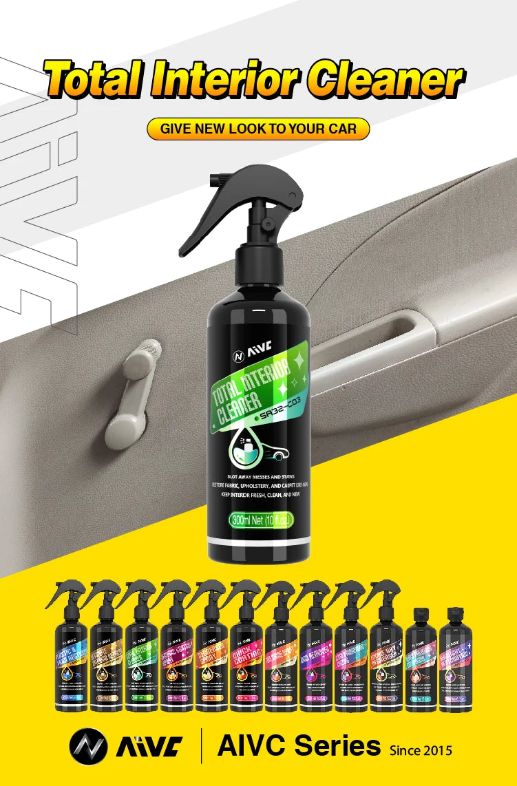 Car Total Interior Cleaner Agent Ceiling Cleaner Leather Flannel Woven Fabric Water free Multipurpose  Auto Dash Cleaning Tool