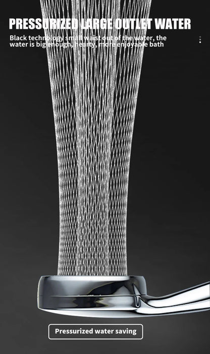 High Pressure Water Saving Rainfall Shower Head Bathroom Accessories ABS Chrome Holder Showerhead  Bathroom Accessories