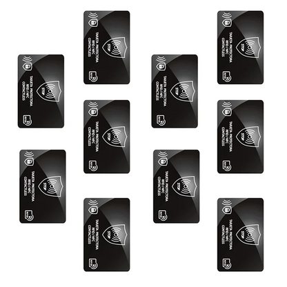 ABUO-10Pcs RFID Blocking Card Holder NFC Anti-Theft Shield Case IC Bank Card Protection Secure Wallet Blocker