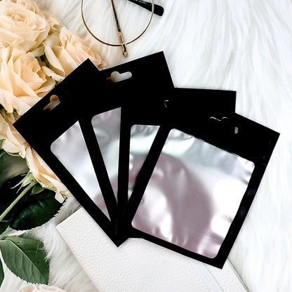 50Pcs Thicken Ziplock Bags Colorful Resealable Zipper Bags Pouch Jewelry Display Electronics Accessories Packaging Storage Bags