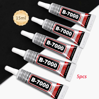 5Pcs Fast Drying Nail Art Glue Glitter UV Acrylic Rhinestones Press on Nails Strong Adhesive Nail Glue False Tips Manicure Tool