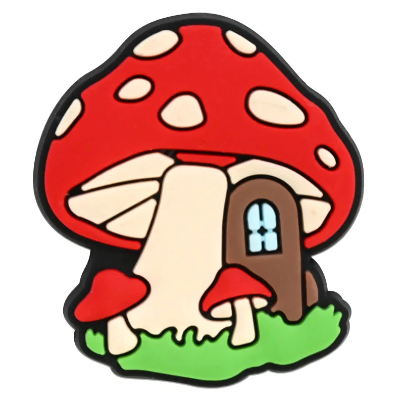 Cute Mushroom Shoe Charms Decoration for Crocs Pin Accessories Bracelet Wristband Party Party Gifts
