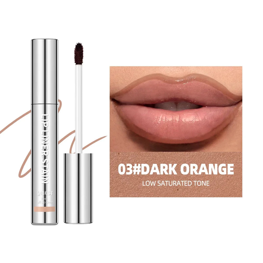 QIBEST 4 Colors Peel Off And Reveal Lip Stain Long Lasting Waterproof Pink Lip Tint Transfer Proof Natural Lip Stain Makeup