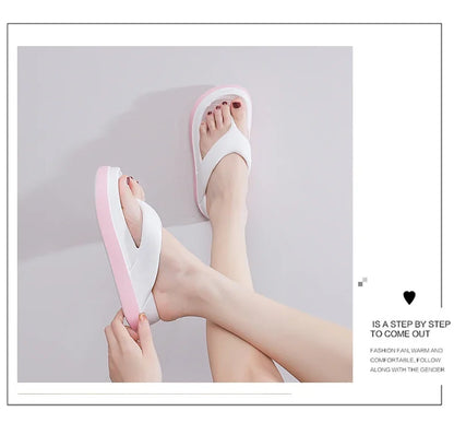 Woman flip flops Popular Design Shoes 2024 trend Casual Platform Sandals non-slip Outdoor slipper