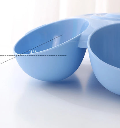 Six-in-one Dog Bowl Puppy Slow feeder Dog Bowl Cat Water Bottle flower-shaped cat Water feeding bowl Healthy Eating plate Pet ac