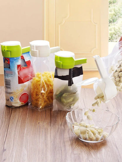 Food Storage Seal With Dumping Port, Food, Chip Bag Clip, Plastic Cover Food Clip,  For Sorting And Storing Food In The Kitchen