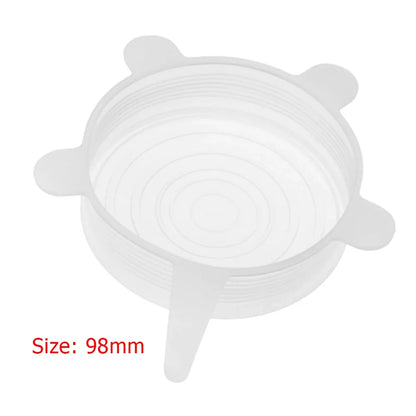 2PCS Silicone Covers Adaptable Silicone Lids Silicone Caps for Food Universal Dish Stretch Lids for Cans Kitchen Accessories