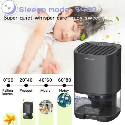 Smart Air Purifier Portable Silent Dehumidifier Home Dehumidifier Dryer Bedroom Office Kitchen Deodorizer Dryer EU/US Plug