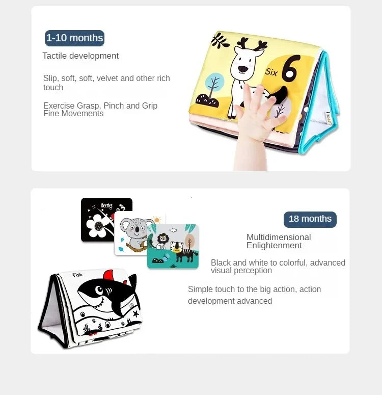 Baby Floor Mirror Sensory Toys Tummy Time for Babies Montessori Development Crawl High Contrast Activity Sensory Toy 0-6 Years