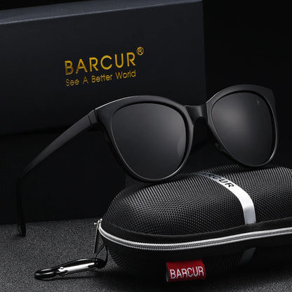 BARCUR 1 PCS Trendy Women's Pink Sunglasses PC Cat Eye Frame Fashion Apparel Accessories Men's and Women's Polarized Sunglasses