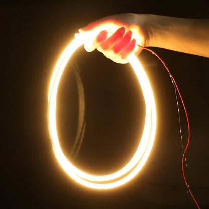 LED Car Trunk Atmosphere Light Strip Silicone Universal Cuttable Auto On Off Mood Lamp White Warm White Interior Decoration Kit