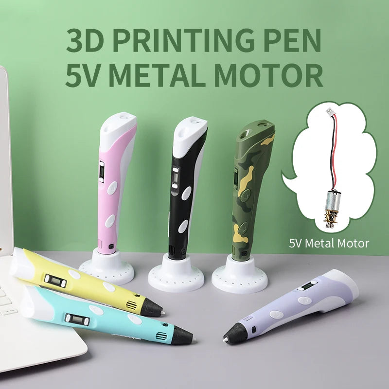 3D Pen DIY Drawing Pen With LCD Screen Compatible PLA ABS Filament Toys Safe Paiting for Children Kids Christmas Birthday Gifts