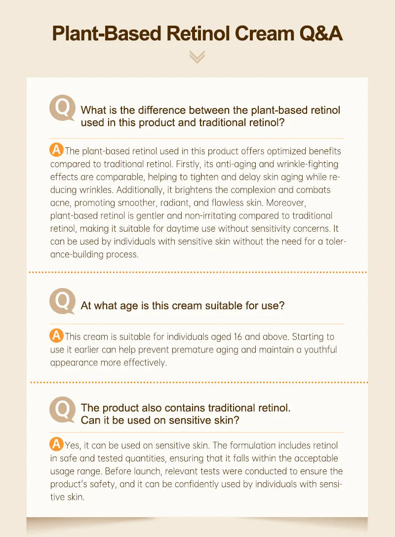 Bakuchiol Natural Retinol Alternative Cream For Face Minimize Wrinkles Retinol & Vitamin Face Cream Skin Firming Skin Care