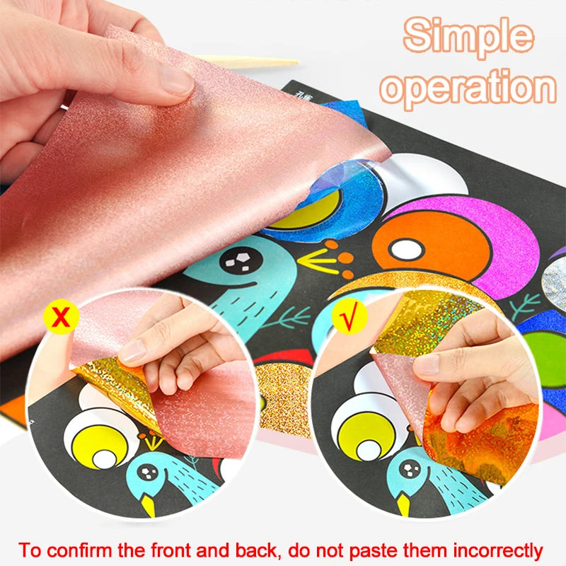 Magical Painting Art Stickers Handmade DIY Student Transfer Sticker Office Cultural Educational Supplies Cartoon Colorful TMZ