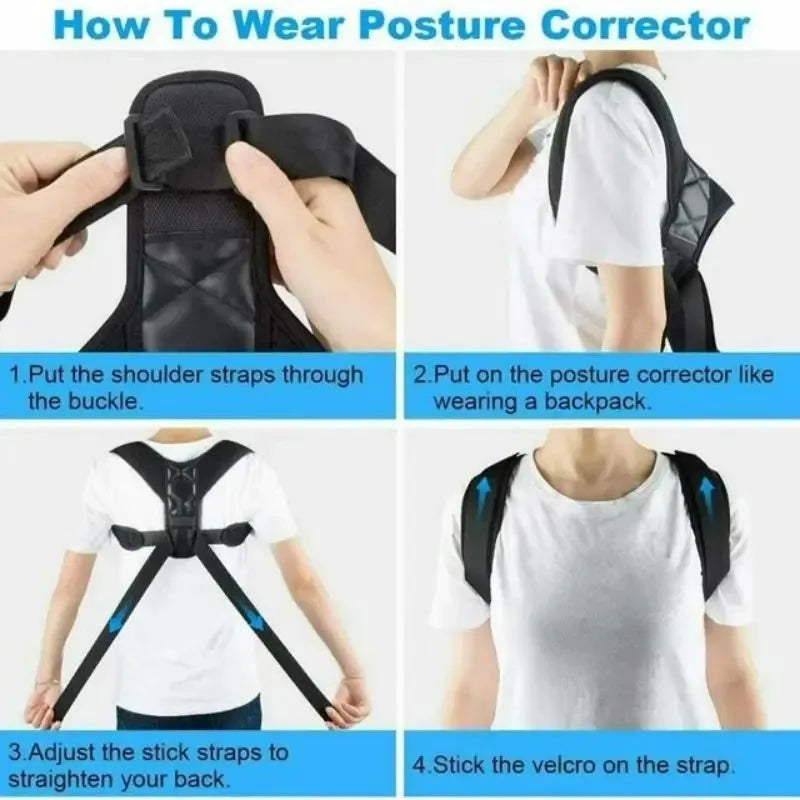 Back Posture Correction Belt Hunchback Prevention Correction of Sitting Posture Unisex Breathable Body Shaping