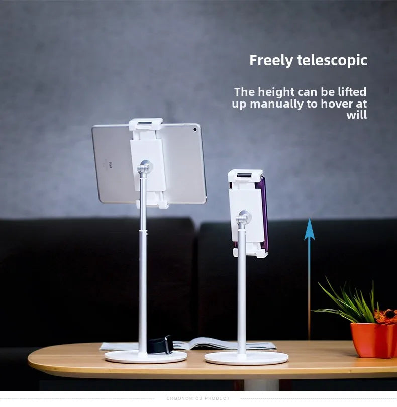 Sturdy Tablet Stand with Adjustable Viewing Angles - Ideal for Bedside, Desktop, and Kitchen Use