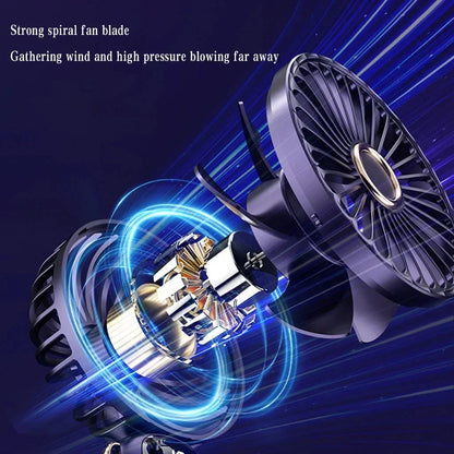 Handheld Neck Hanging USB Mini Fan Foldable Portable 5 Speed Rechargeable Fan With Phone Stand And LED Display Screen