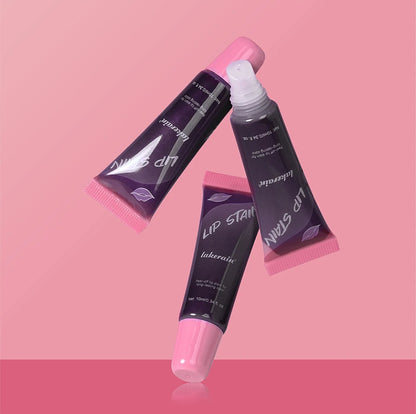 3 Colors Lip Stain Gloss Tattoo Magic Color Peel Off Mask Tint Long Lasting Waterproof Lip Gloss