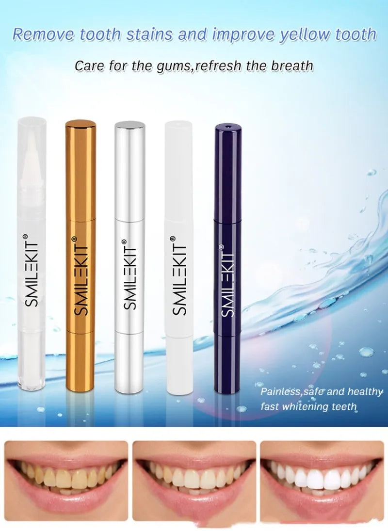 Dental Teeth Whitening Kit Mini 16 LED Cold Light  Tooth Whitener Bleaching Pen Oral Tray Device Set