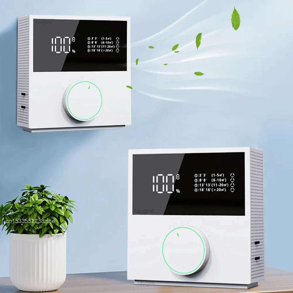 Air Purifier Odor Eliminator Negative Ion Generator Smart Air Freshener USB Rechargeable Portable Air Purifier for Home Toilet