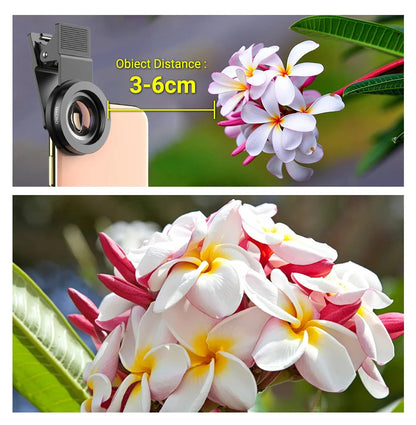 Phone Lens Kit 0.45x Super Wide Angle & 12.5x Super Macro Lens HD Camera Lentes for iPhone 12 11 Xiaomi Huawei All Cellphone