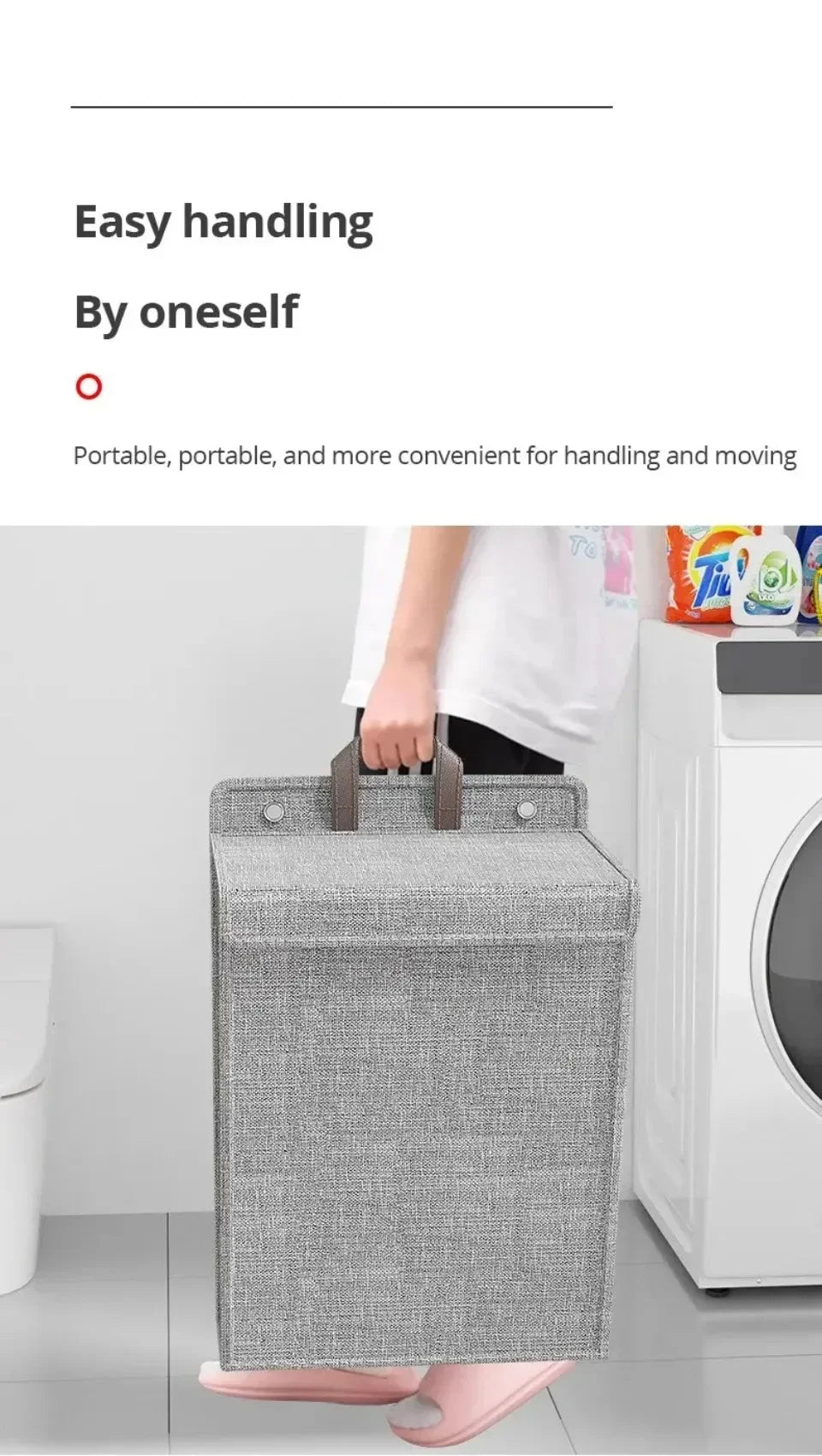 Household Laundry Baskets Foldable Bathrooms Laundry Baskets  Multifunctional Large Capacity Waterproof Clothes Storage Basket