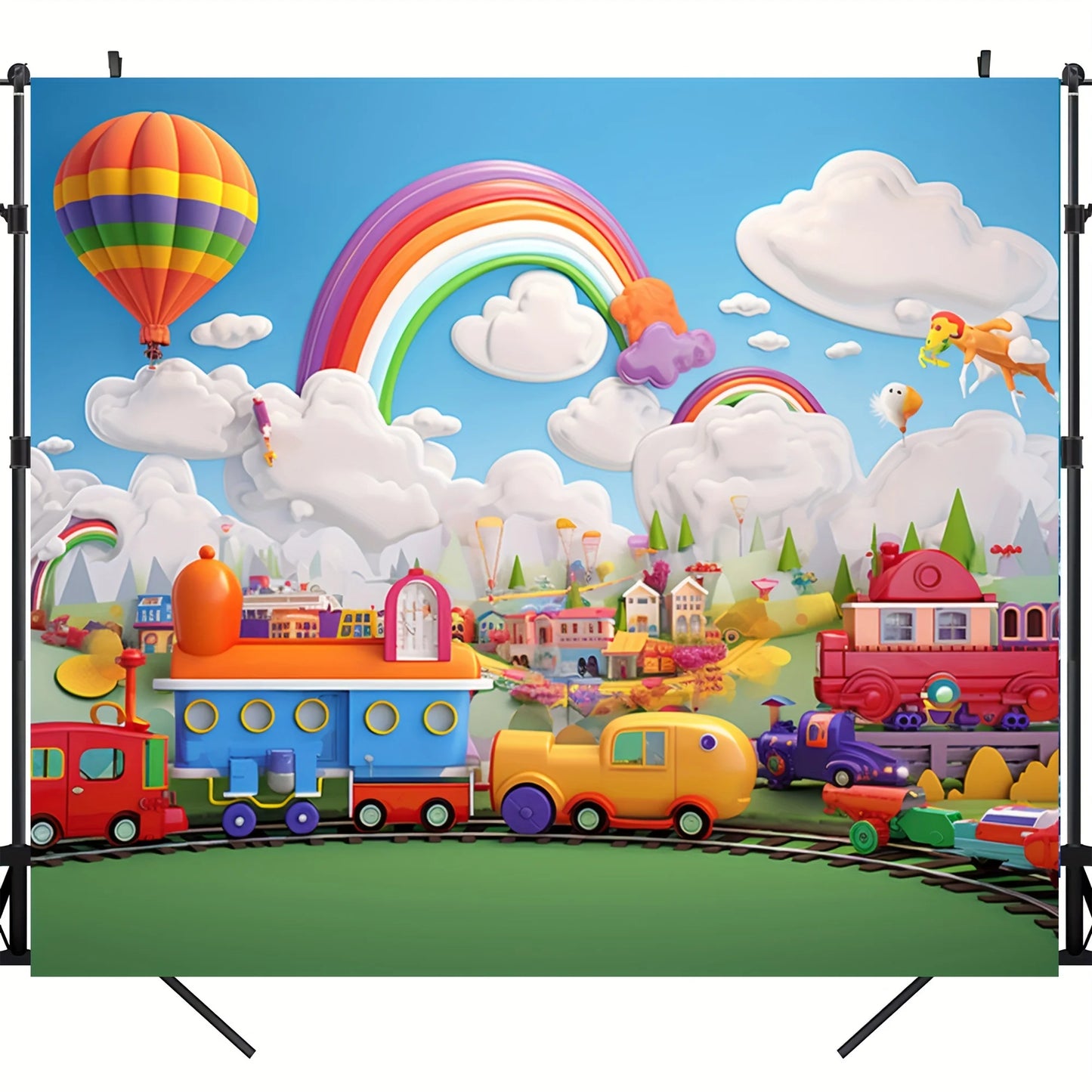Train party Background Banner Decoration Party supplies Train birthday party gift supplies